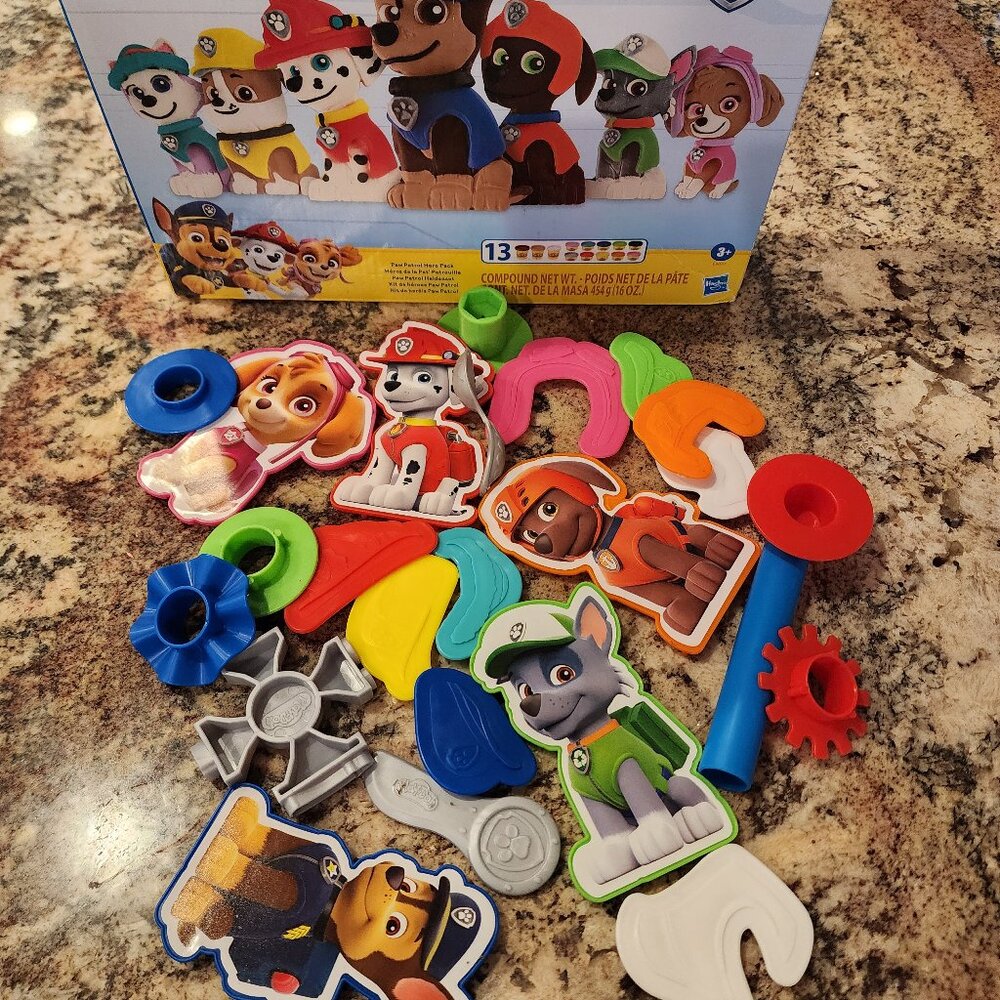 Paw patrol play doh cutouts